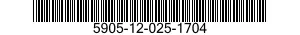 5905-12-025-1704 RESISTOR,FIXED,WIRE WOUND,INDUCTIVE 5905120251704 120251704