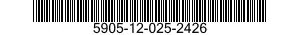 5905-12-025-2426 RESISTOR,FIXED,WIRE WOUND,NONINDUCTIVE 5905120252426 120252426