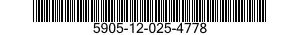 5905-12-025-4778 RESISTOR,FIXED,COMPOSITION 5905120254778 120254778
