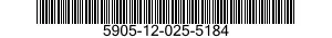 5905-12-025-5184 RESISTOR,FIXED,WIRE WOUND,INDUCTIVE 5905120255184 120255184