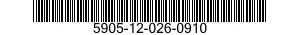 5905-12-026-0910 RESISTOR,VARIABLE,WIRE WOUND,PRECISION 5905120260910 120260910