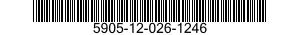 5905-12-026-1246 RESISTOR,FIXED,WIRE WOUND,NONINDUCTIVE 5905120261246 120261246