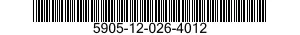 5905-12-026-4012 RESISTOR,FIXED,WIRE WOUND,NONINDUCTIVE 5905120264012 120264012