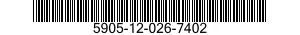5905-12-026-7402 RESISTOR,VARIABLE,NONWIRE WOUND,NONPRECISION 5905120267402 120267402