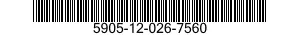 5905-12-026-7560 RESISTOR,FIXED,WIRE WOUND,INDUCTIVE 5905120267560 120267560