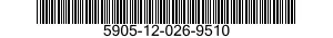 5905-12-026-9510 RESISTOR,FIXED,COMPOSITION 5905120269510 120269510