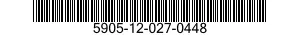 5905-12-027-0448 RESISTOR,FIXED,WIRE WOUND,NONINDUCTIVE 5905120270448 120270448