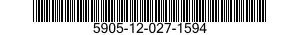 5905-12-027-1594 RESISTOR,FIXED,WIRE WOUND,INDUCTIVE 5905120271594 120271594
