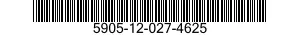 5905-12-027-4625 RESISTOR,FIXED,WIRE WOUND,INDUCTIVE 5905120274625 120274625