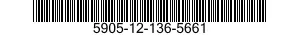 5905-12-136-5661 RESISTOR,FIXED,WIRE WOUND 5905121365661 121365661