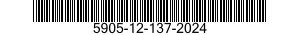 5905-12-137-2024 RESISTOR,VARIABLE,WIRE WOUND 5905121372024 121372024