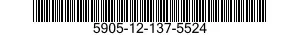 5905-12-137-5524 RESISTOR,FIXED,FILM 5905121375524 121375524