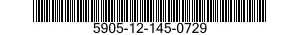 5905-12-145-0729 RESISTOR,FIXED,FILM 5905121450729 121450729