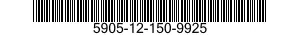 5905-12-150-9925 RESISTOR,FIXED,COMPOSITION 5905121509925 121509925