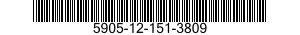 5905-12-151-3809 RESISTOR,VARIABLE,NON-WIRE WOUND 5905121513809 121513809