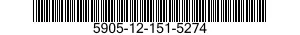 5905-12-151-5274 RESISTOR,FIXED,COMPOSITION 5905121515274 121515274