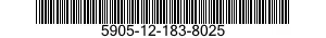 5905-12-183-8025 RESISTOR,FIXED,COMPOSITION 5905121838025 121838025