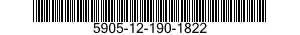 5905-12-190-1822 RESISTOR,FIXED,FILM 5905121901822 121901822