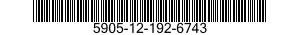 5905-12-192-6743 RESISTOR,FIXED,COMPOSITION 5905121926743 121926743