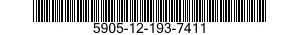 5905-12-193-7411 RESISTOR,FIXED,FILM 5905121937411 121937411