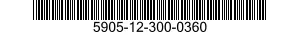 5905-12-300-0360 RESISTOR,VARIABLE,NON-WIRE WOUND 5905123000360 123000360