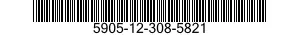5905-12-308-5821 RESISTOR,FIXED,WIRE WOUND 5905123085821 123085821