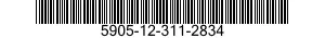 5905-12-311-2834 RESISTOR,VARIABLE,NON-WIRE WOUND 5905123112834 123112834