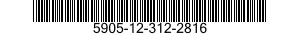 5905-12-312-2816 RESISTOR,VOLTAGE SENSITIVE 5905123122816 123122816