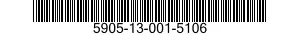 5905-13-001-5106 RESISTOR,FIXED,WIRE WOUND 5905130015106 130015106