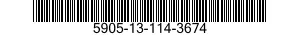 5905-13-114-3674 RESISTOR,FIXED,COMP 5905131143674 131143674
