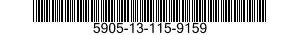 5905-13-115-9159 RESISTOR,FIXED,COMPOSITION 5905131159159 131159159