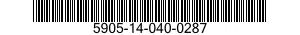 5905-14-040-0287  5905140400287 140400287