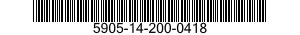 5905-14-200-0418 RESISTOR,FIXED,COMPOSITION 5905142000418 142000418