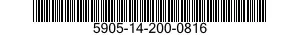 5905-14-200-0816 RESISTOR,FIXED,COMPOSITION 5905142000816 142000816