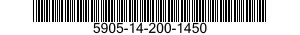 5905-14-200-1450 RESISTOR,FIXED,FILM 5905142001450 142001450
