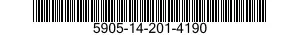 5905-14-201-4190 RESISTOR,FIXED,FILM 5905142014190 142014190