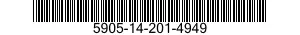 5905-14-201-4949 RESISTOR,FIXED,WIRE WOUND,INDUCTIVE 5905142014949 142014949