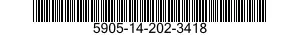 5905-14-202-3418 RESISTOR,VARIABLE,NONWIRE WOUND,NONPRECISION 5905142023418 142023418