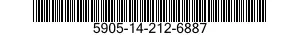 5905-14-212-6887 RESISTOR,FIXED,COMPOSITION 5905142126887 142126887