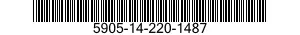 5905-14-220-1487 RESISTOR,FIXED,FILM 5905142201487 142201487