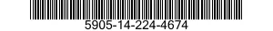 5905-14-224-4674 RESISTOR,FIXED,WIRE WOUND,INDUCTIVE 5905142244674 142244674