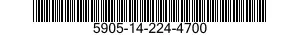 5905-14-224-4700 RESISTOR,FIXED,WIRE WOUND,INDUCTIVE 5905142244700 142244700