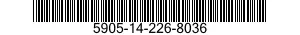 5905-14-226-8036 RESISTOR,FIXED,FILM 5905142268036 142268036