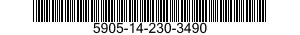 5905-14-230-3490 RESISTOR,FIXED,WIRE WOUND,INDUCTIVE 5905142303490 142303490