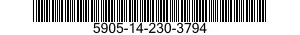 5905-14-230-3794 RESISTOR,VARIABLE,NONWIRE WOUND,NONPRECISION 5905142303794 142303794