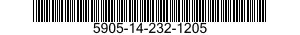 5905-14-232-1205 RESISTOR,FIXED,WIRE WOUND,INDUCTIVE 5905142321205 142321205