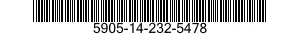5905-14-232-5478 RESISTOR,FIXED,WIRE WOUND,INDUCTIVE 5905142325478 142325478