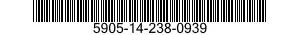 5905-14-238-0939 RESISTOR,FIXED,WIRE WOUND,INDUCTIVE 5905142380939 142380939