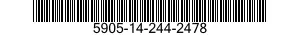 5905-14-244-2478 RESISTOR,FIXED,FILM 5905142442478 142442478