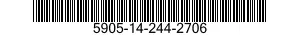 5905-14-244-2706 RESISTOR,FIXED,FILM 5905142442706 142442706